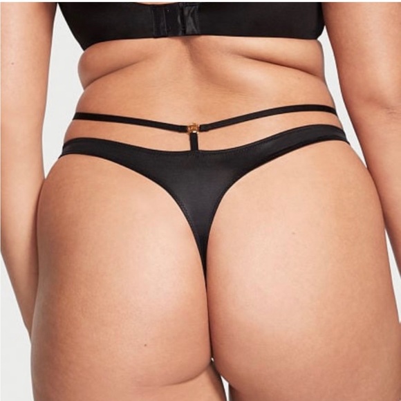NWT Victoria’s Secret Very Sexy Strappy Thong Silky Smooth Satin V-String Panty - Picture 2 of 16